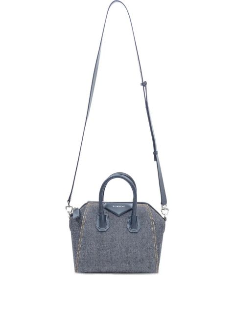 Givenchy mini Antigona denim tote bag - Blue - zdjęcie produktu nr 1