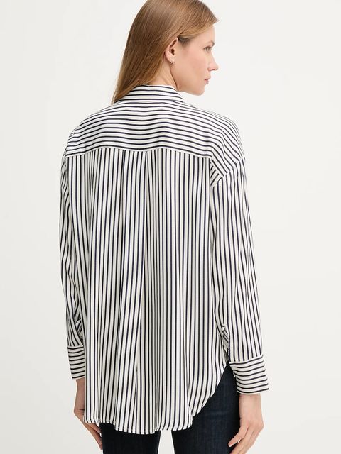 Tommy Hilfiger koszula damska kolor granatowy relaxed z kołnierzykiem klasycznym WW0WW45888 - zdjęcie produktu nr 2