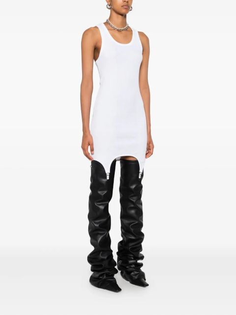 Jean Paul Gaultier ribbed mini dress - White