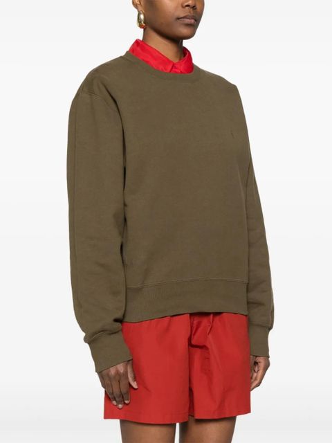 Saint Laurent Cassandre-embroidered sweatshirt - Green
