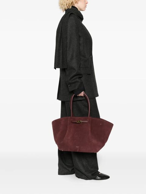DeMellier midi New York suede tote bag - Red - zdjęcie produktu nr 2