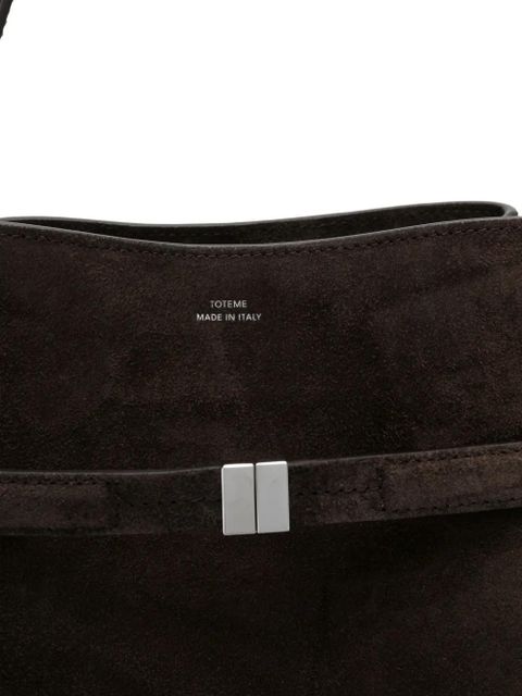 TOTEME suede-leather shoulder bag - Brown