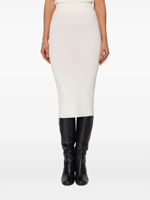 ENTIRE STUDIOS ribbed midi skirt - Neutrals