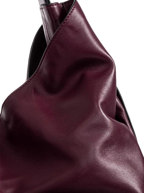 Moschino Handle Me logo-plaque tote bag - Red