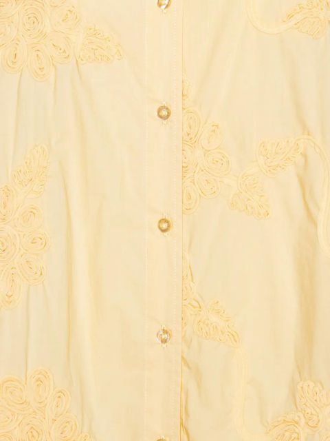 ROTATE BIRGER CHRISTENSEN floral-appliqué oversized shirt - Yellow