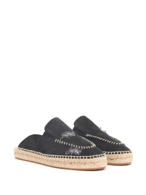 Maison Margiela embroidered espadrille mules - Black
