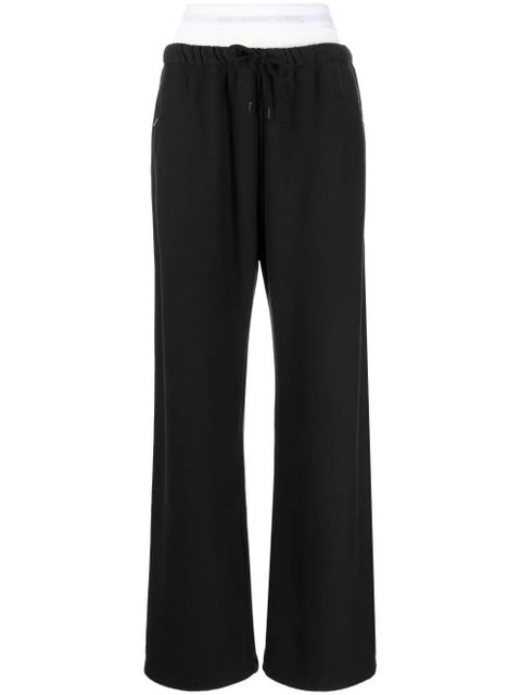 Alexander Wang layered-design cotton track pants - Black - zdjęcie produktu nr 1