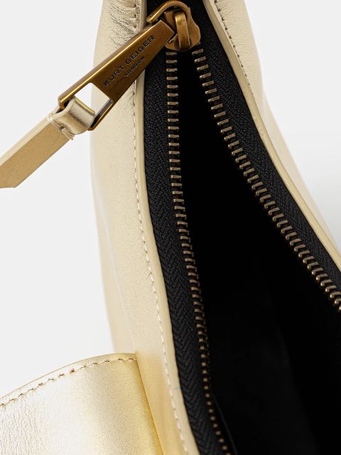 Kurt Geiger London torebka skórzana kolor złoty 3601161109
