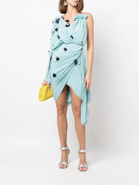 Lanvin sequin-embellished one-shoulder midi dress - Green - zdjęcie produktu nr 2