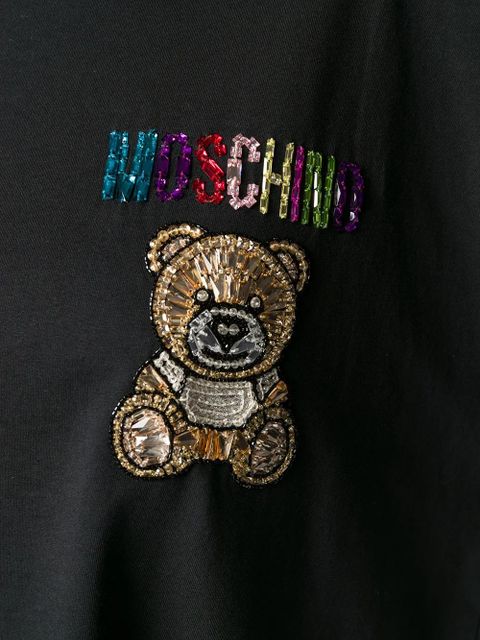 Moschino beaded Teddy Bear T-shirt - Black