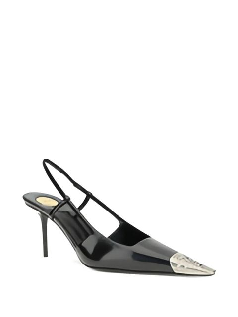Saint Laurent 75mm pointed-toe slingback pumps - Black
