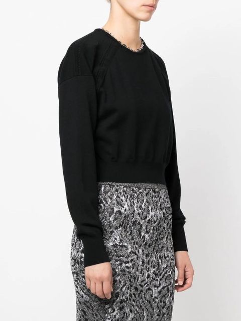 Rabanne chain-link neckline sweater - Black - zdjęcie produktu nr 2