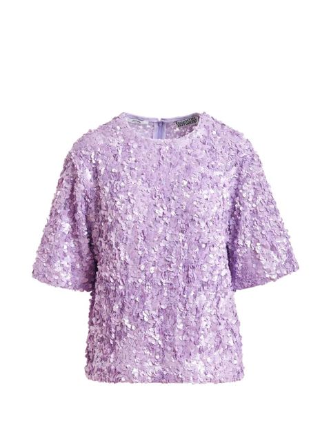 Essentiel Antwerp Juli sequinned T-shirt - Purple - zdjęcie produktu nr 1