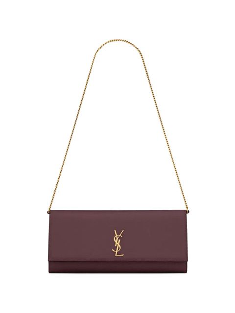Saint Laurent Kate chain logo clutch bag - Purple - zdjęcie produktu nr 1