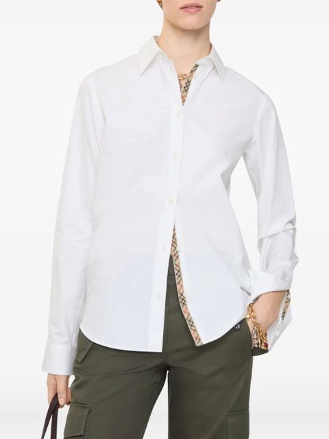 Burberry embroidered long-sleeve shirt - White - zdjęcie produktu nr 2