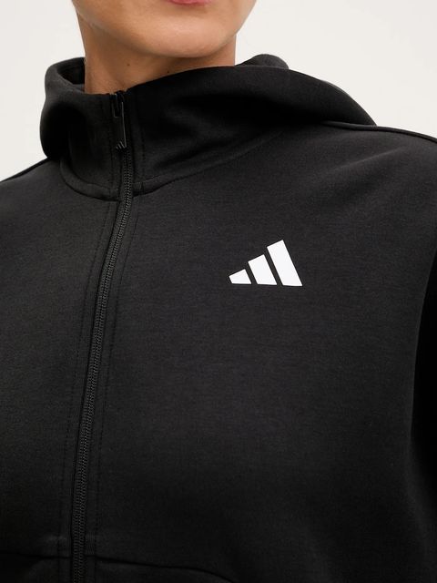 adidas bluza Future Icons damska kolor czarny z kapturem z nadrukiem JE3989