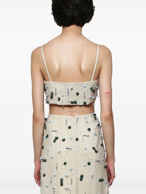 Christopher Esber Embla Beaded top - Neutrals