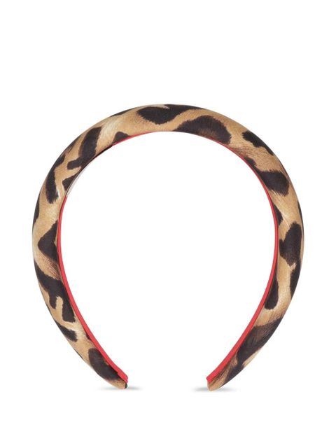 FENDI Fendi Leo animalier-print headband - Brown - zdjęcie produktu nr 1