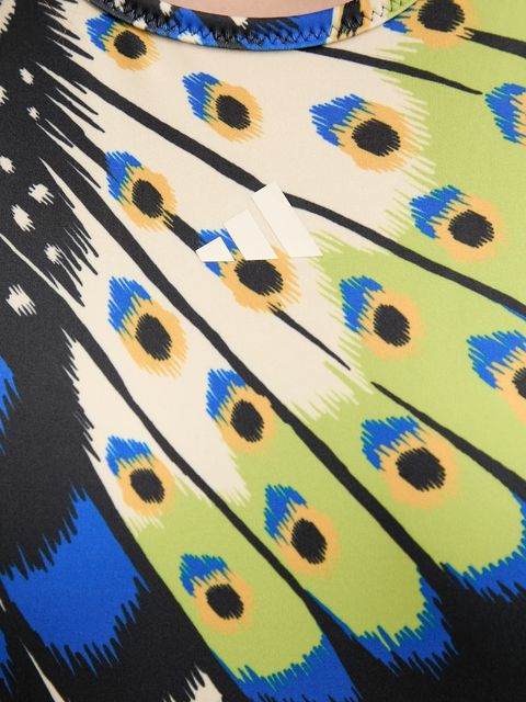 adidas sukienka x Farm Rio kolor zielony maxi dopasowana JL8610