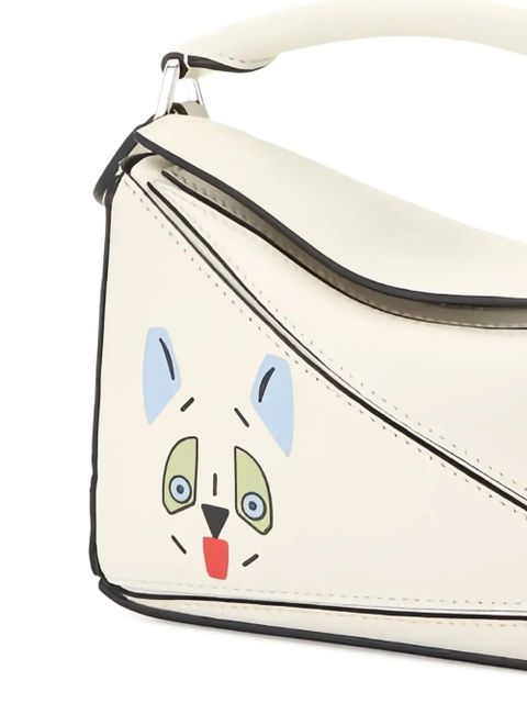 LOEWE mini Puzzle Futurist Cat tote bag - Neutrals - zdjęcie produktu nr 2