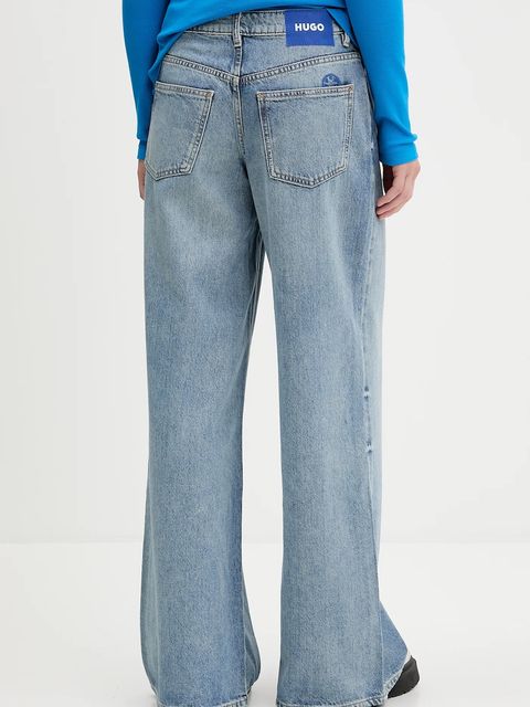 Hugo Blue jeansy damskie kolor niebieski 50546341