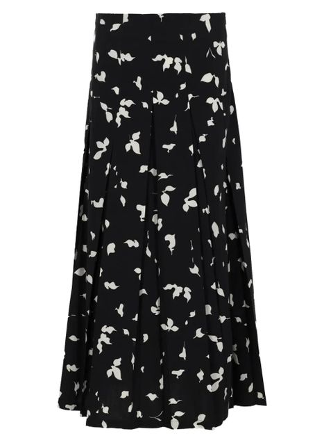 Alysi pleated floral skirt - Black - zdjęcie produktu nr 2