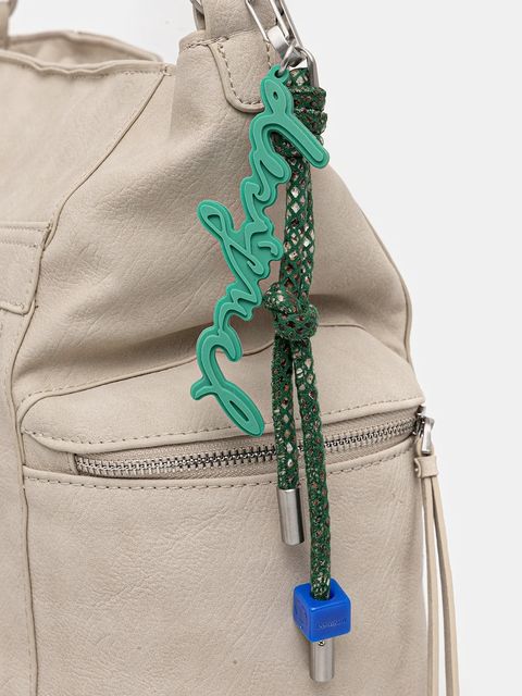 Desigual plecak HALF LOGO ARICA PIE damski kolor beżowy mały gładki 25WAKP30