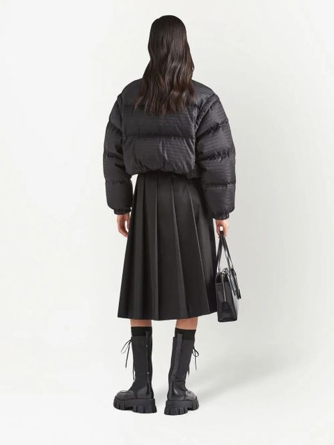 Prada Re-Nylon cropped down jacket - Black