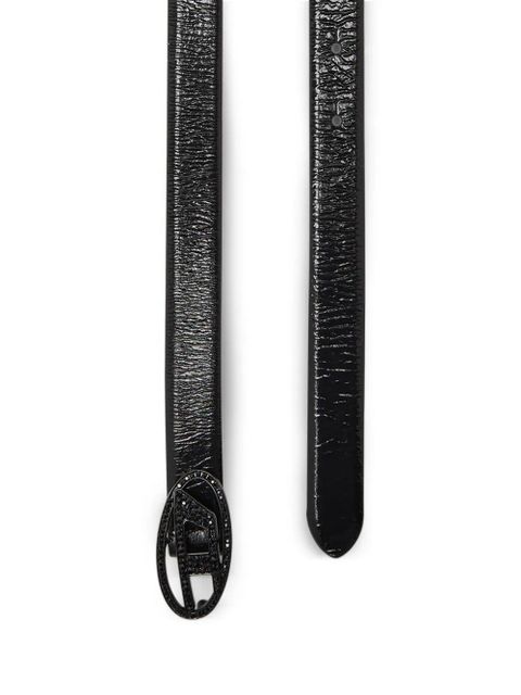 Diesel B-1dr Strass 20 logo-buckle belt - Black