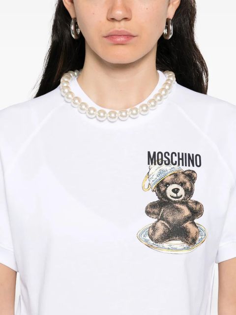 Moschino teddy-print T-shirt - White