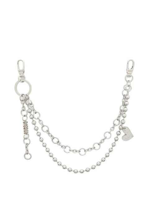 Diesel heart charm chain keyring - Silver - zdjęcie produktu nr 1