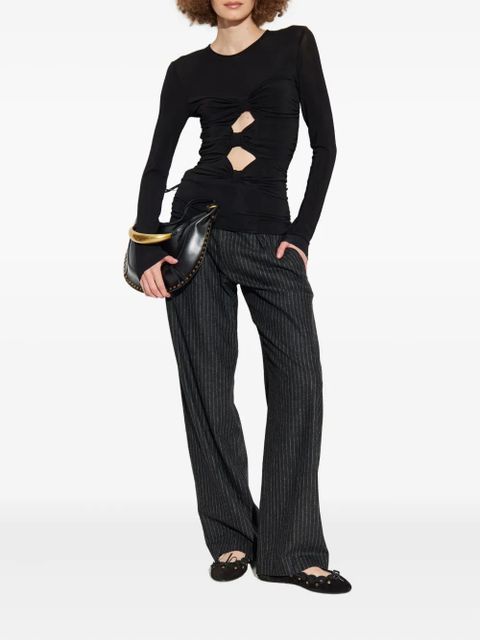 ISABEL MARANT Lisetta pinstripe pleated straight trousers - Grey - zdjęcie produktu nr 2