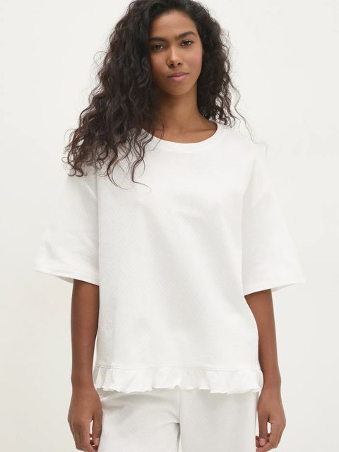 Answear Lab piżama bawełniana kolor beżowy bawełniana