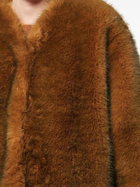 ISABEL MARANT Aglae collarless coat - Brown