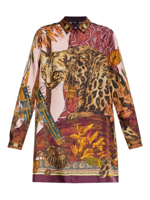ETRO animal-print long-sleeve shirt - Brown - zdjęcie produktu nr 1