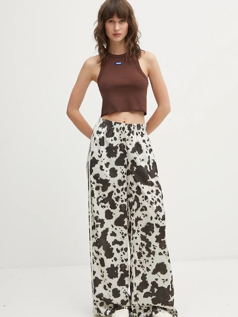 adidas Originals spodnie dresowe damskie kolor beżowy wzorzyste KA2668 - zdjęcie produktu nr 2