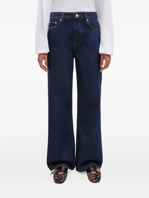 GANNI logo-patch jeans - Blue - zdjęcie produktu nr 2