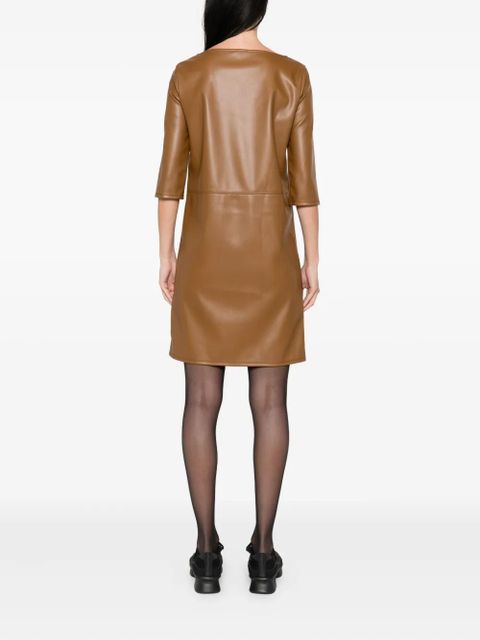 Max Mara pocket-detail mini dress - Brown