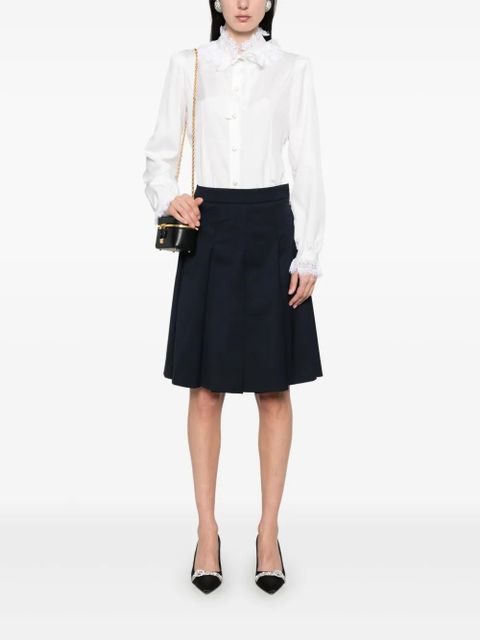 Alessandra Rich silk poplin shirt - White - zdjęcie produktu nr 2