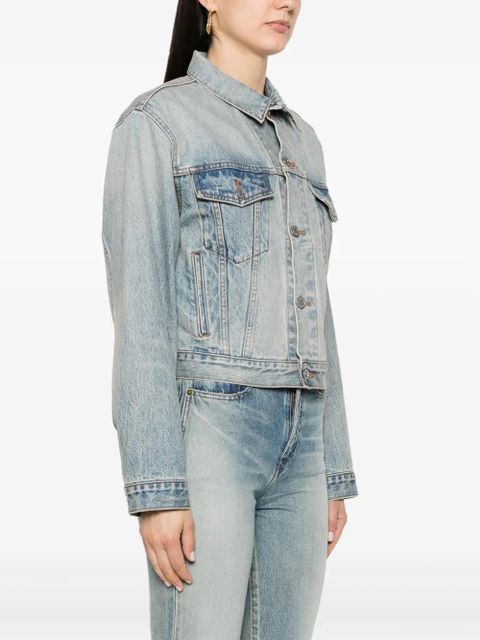 Balenciaga washed-denim jacket - Blue