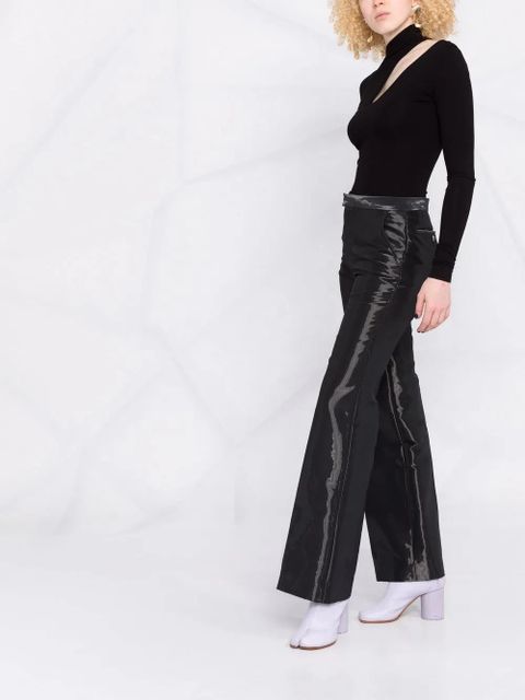 MANURÍ Bambina cut-out detail blouse - Black