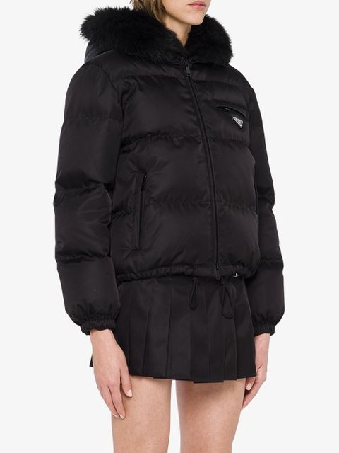 Prada Re-Nylon gabardine puffer jacket - Black - zdjęcie produktu nr 2