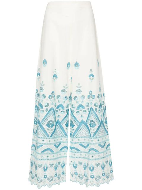 ETRO embroidered-detail cotton trousers - Neutrals - zdjęcie produktu nr 1
