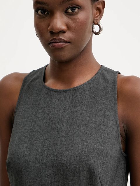 Pinko kombinezon kolor szary z dekoltem okrągłym 106077 A2ZT