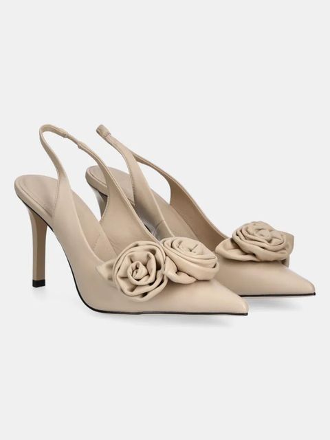 Answear.LAB szpilki skórzane kolor beżowy - zdjęcie produktu nr 1