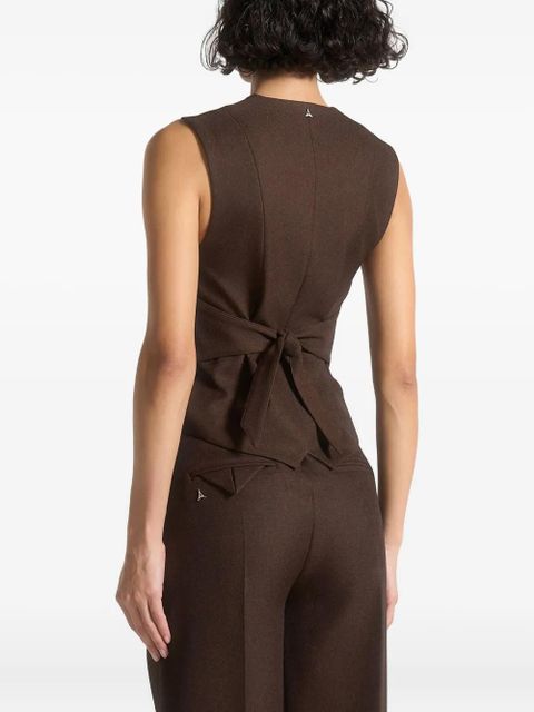Manière De Voir Christine Cinch tailored waistcoat - Brown