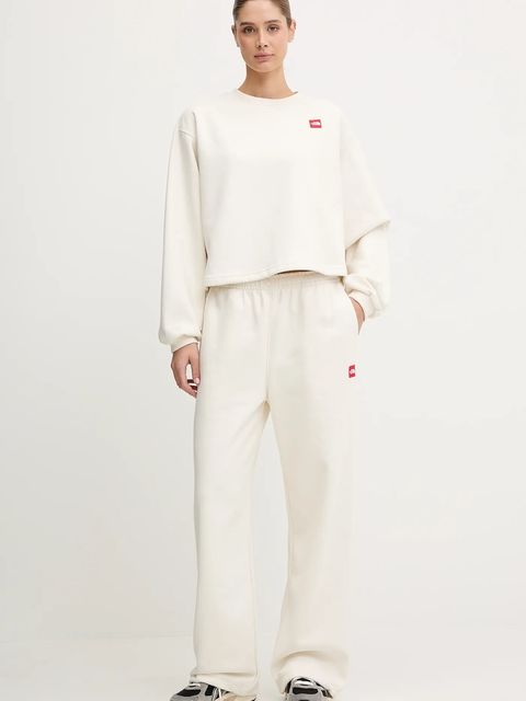 The North Face spodnie dresowe Redbox damskie kolor beżowy gładkie NF0A8EG2QLI1