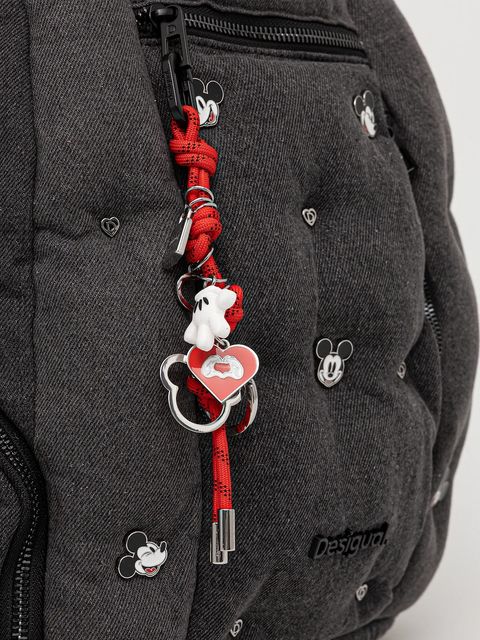 Desigual plecak MICKEY STU damski kolor szary mały z aplikacją 25WAKD04