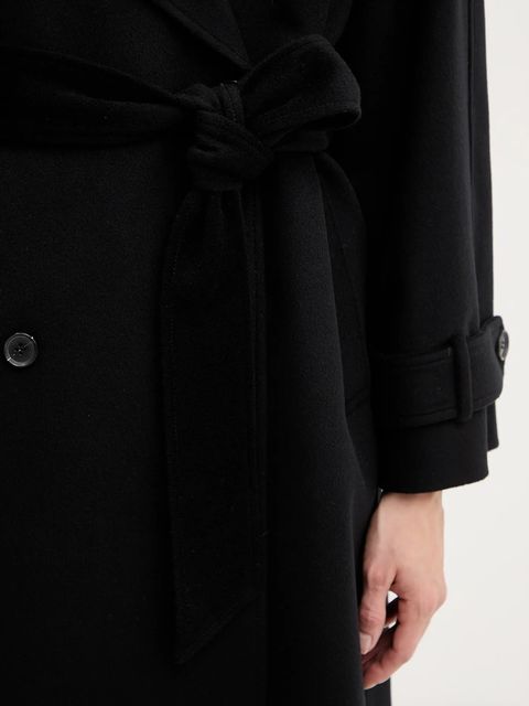 Marella płaszcz wełniany kolor czarny 2523016071200