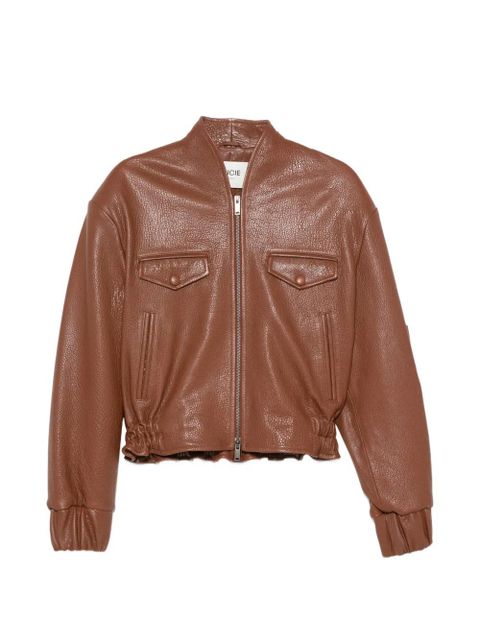 ducie Frankie pebbled leather jacket - Brown - zdjęcie produktu nr 1